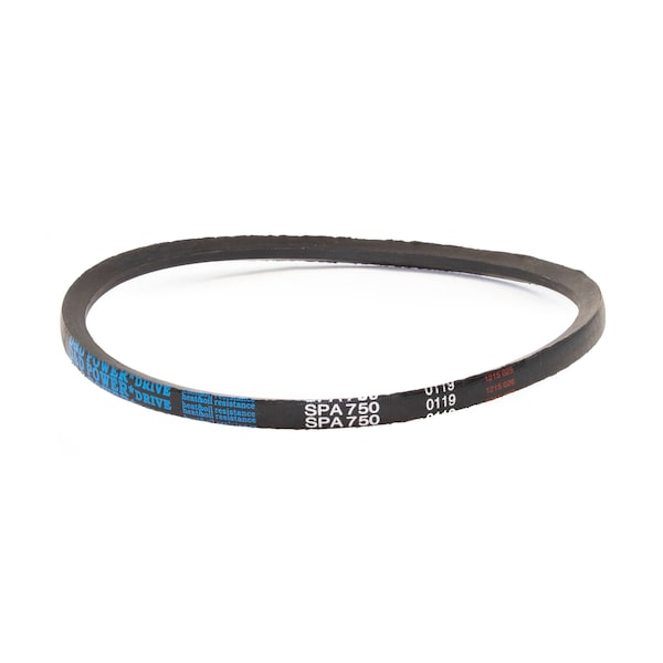 D&D SPA750 Metric V-Belt, 750mm Outside Length, 13 mm Top Width, 10 mm Thickness, 1 Ribs SPA750 - main